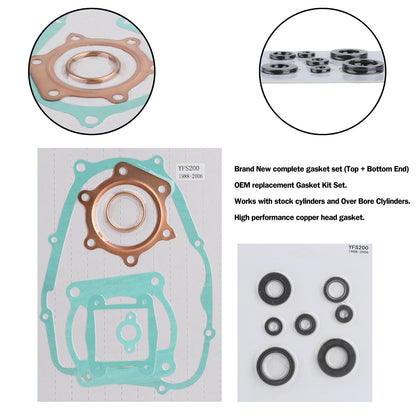 Set completo di guarnizioni motore con paraolio adatto per Yamaha Blaster YFS 200 88-05 generico