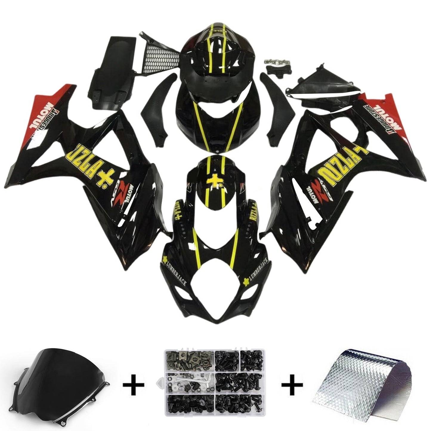 Amotopart Suzuki GSXR1000 2007-2008 K7 Kit carena Carrozzeria Plastica ABS