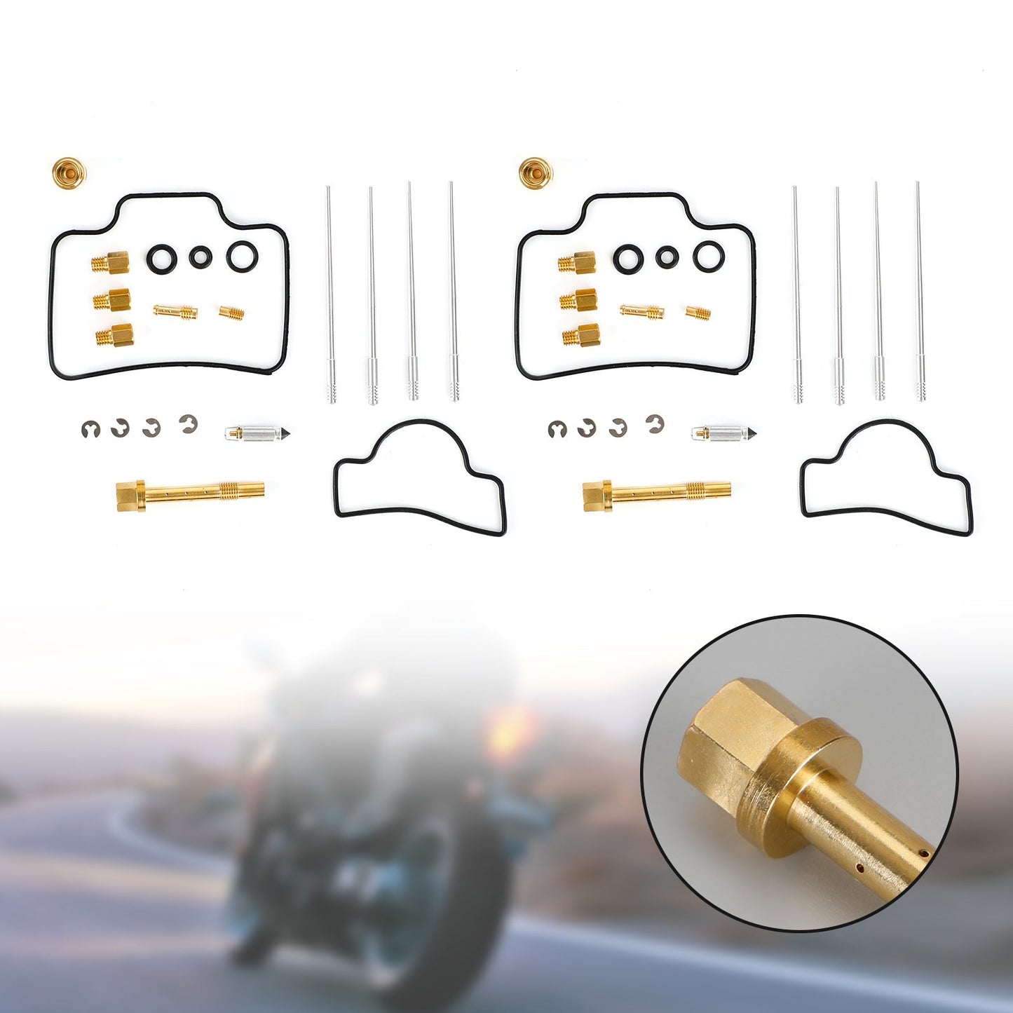 2X Carburatore Carb Rebuild Kit di riparazione adatto per Yamaha YFZ450 2004-2009 Generico