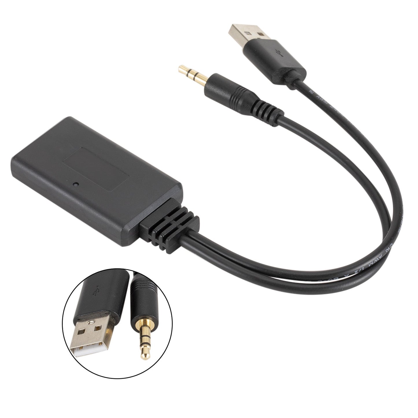 Adattatore ricevitore Bluetooth 5.0 USB 3.5mm Jack Stereo CD audio per altoparlante AUX per auto