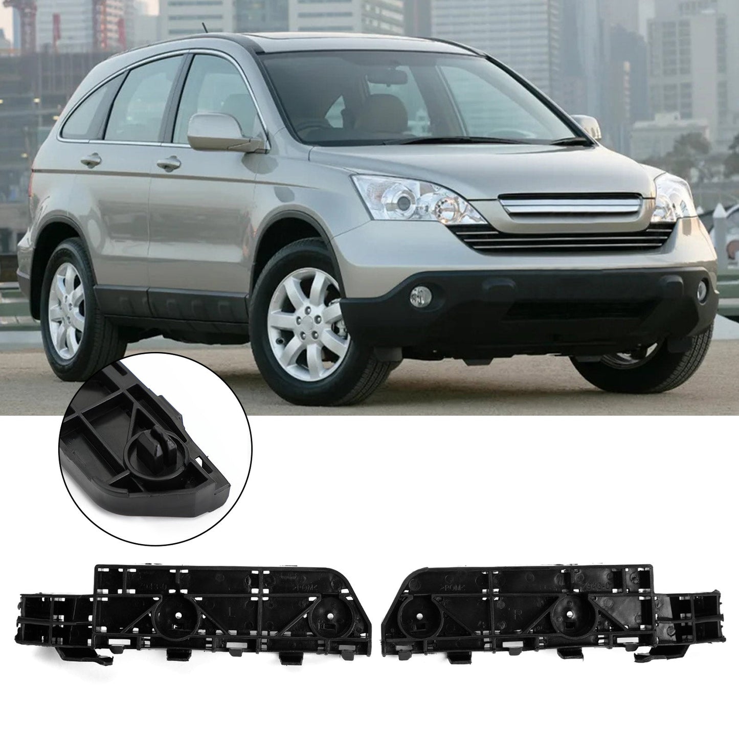 2pcs Paraurti Anteriore Staffa Sinistra Destra Per Honda CR-V CRV 2007 2008 2009 2010 2011 Generico