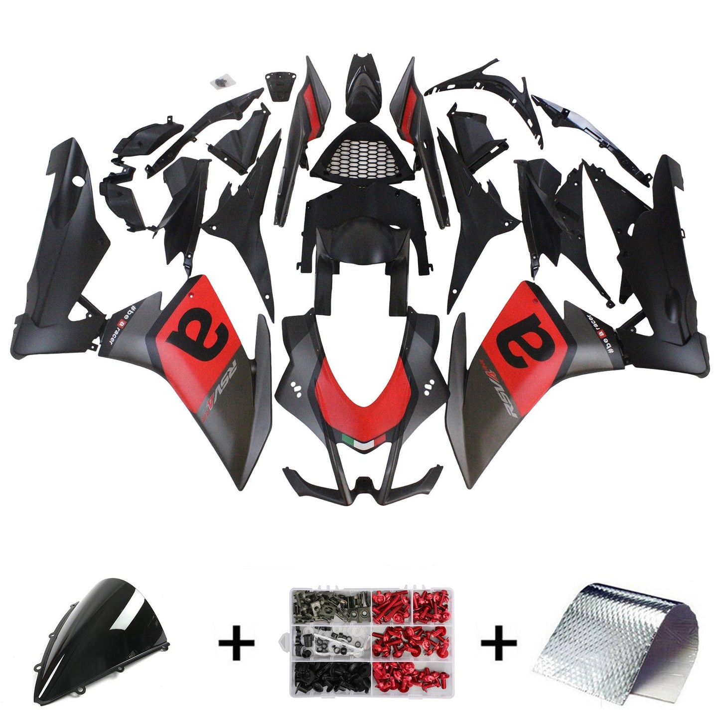 Amotopart Aprilia RSV4 1000 2009-2015 Kit Carena Carrozzeria Plastica ABS