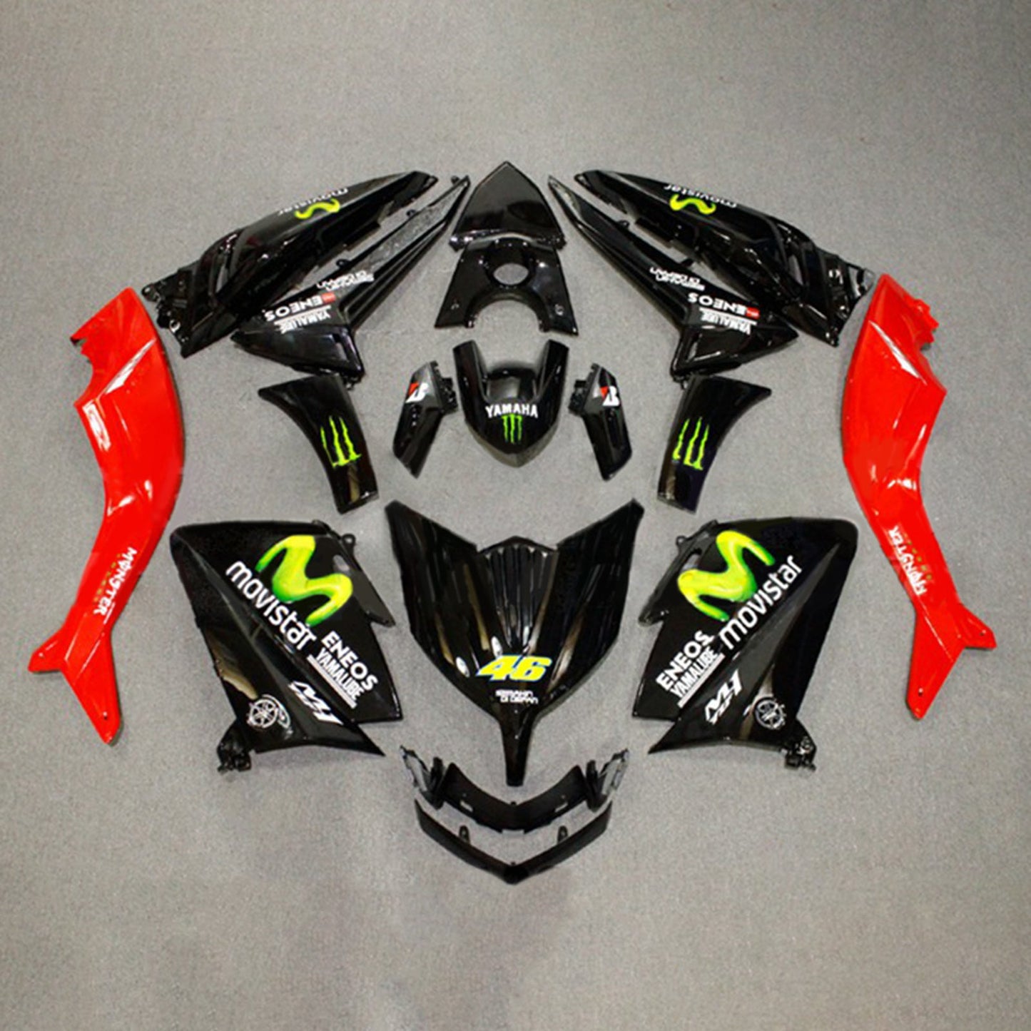 Amotopart Kit Carena Carrozzeria ABS per Yamaha T-Max TMAX530 2015-2016