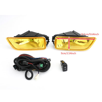 Fendinebbia con lente gialla + interruttore per Honda Accord 2003-2007 / Acura TL generico 2004-2008
