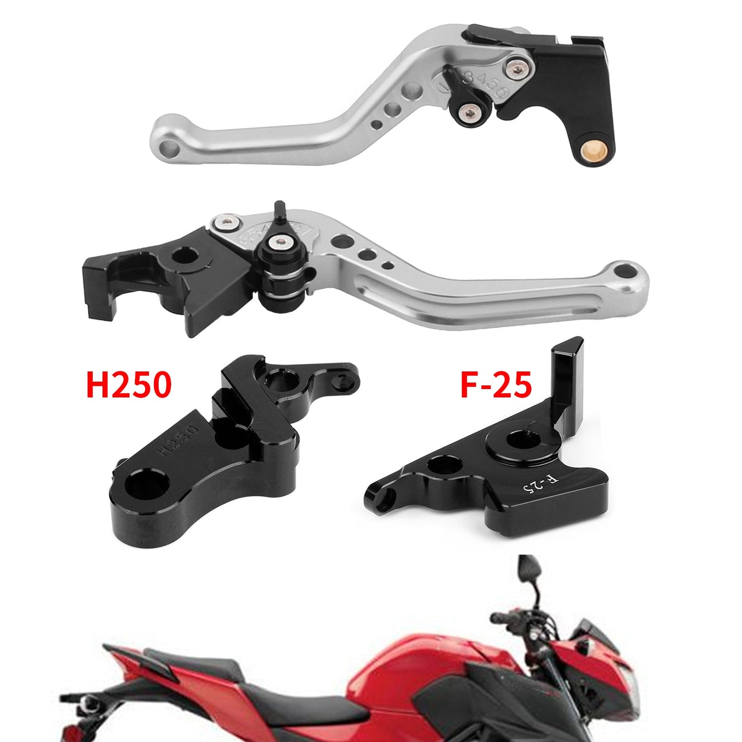 Leva freno frizione corta per Honda CB500F CBR500R 13-15 CBR300RR CB300F 14-16 Generico