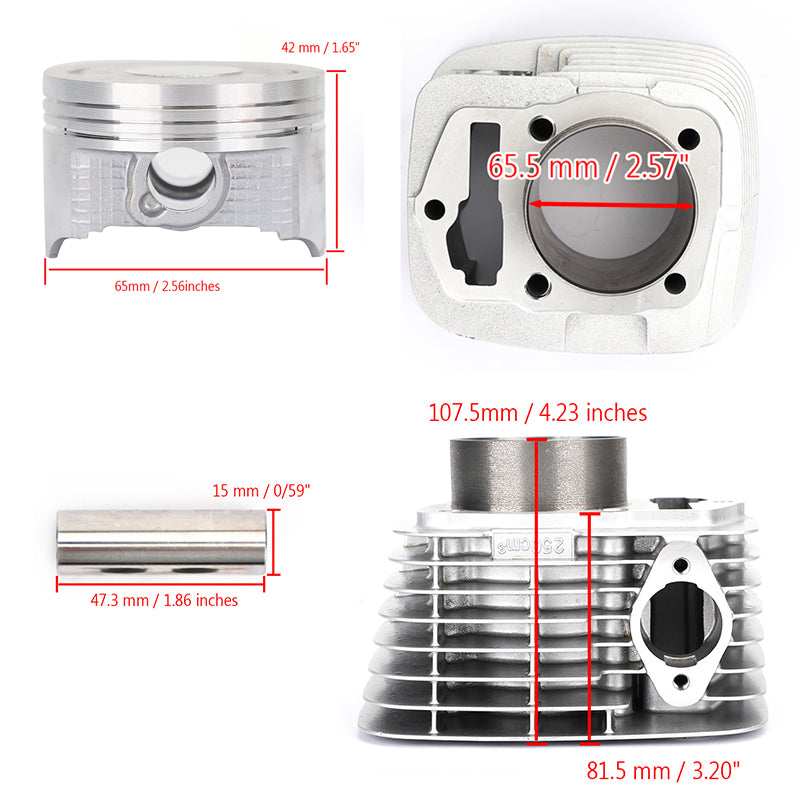 2003-2019 Honda CRF230F CRF230L/M SL230 XR230 kit guarnizioni pistone cilindro 65,5 mm Fedex Express