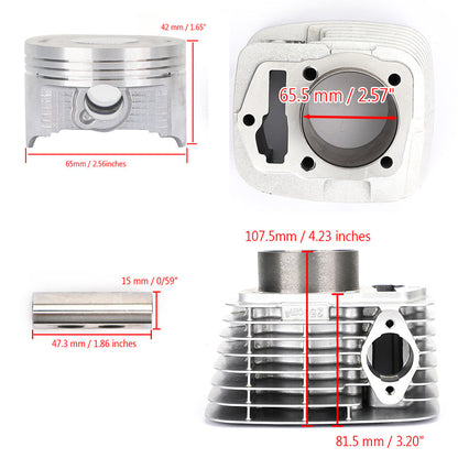 2003-2019 Honda CRF230F CRF230L/M SL230 XR230 kit guarnizioni pistone cilindro 65,5 mm Fedex Express