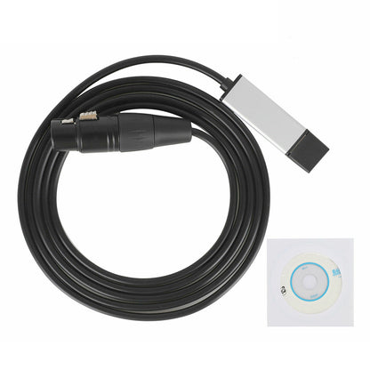 Adattatore di interfaccia da USB a DMX Cavo controller luci da palco DMX512 per computer