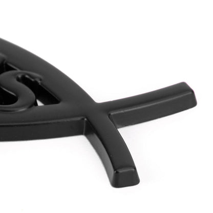 3D auto decalcomania emblema adesivo Dio religioso per Gesù cristiano pesce simbolo argento