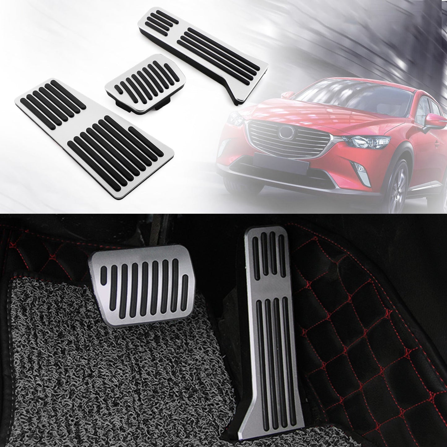 Poggiapiedi Pedali Pedali Accessori Pedale Freno Carburante Per Mazda 3 6 CX-3 CX-5 Generico