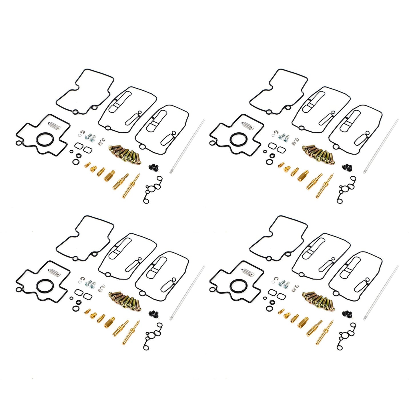 4X Carburatore Carb Rebuild Kit di riparazione adatto per Yamaha YFZ450 2004-2009 Generico