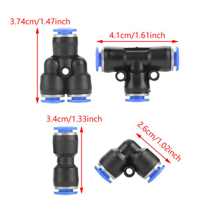 Raccordi per linea pneumatica con connettore a pressione in plastica da 40 pezzi, diametro esterno 6 mm