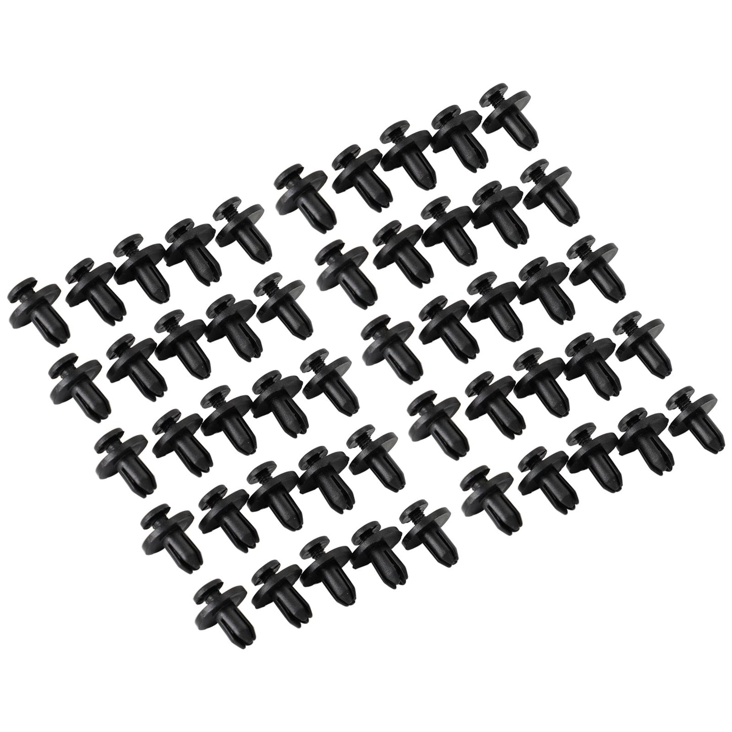 50pcs carenatura pannello bullone clip 6mm rivetti a vite in plastica clip nero per Honda generico