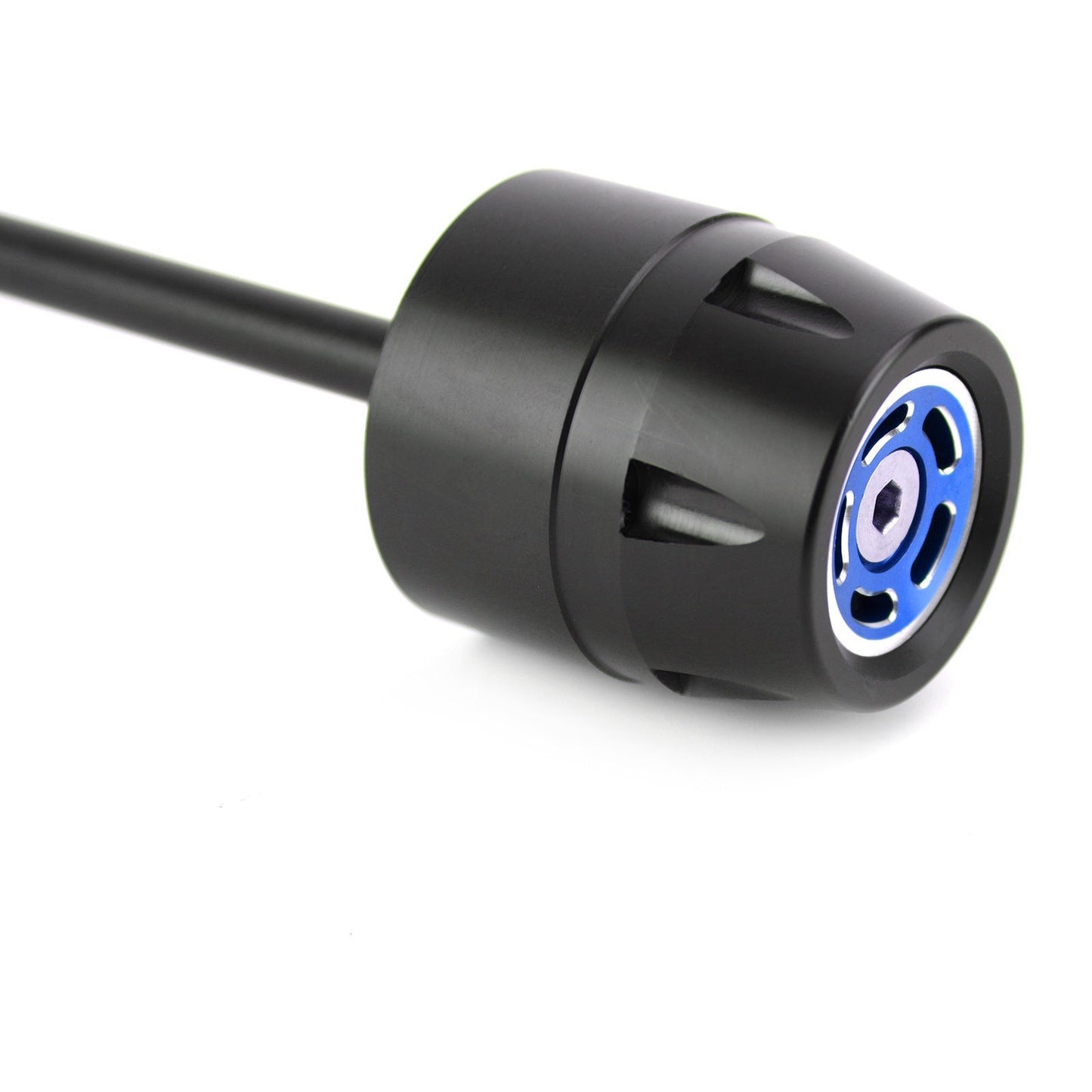 Asse ANTERIORE + POSTERIORE Forcella Slider Ruota Blu Fit per Ducati Scrambler 400 800 1100 Generico