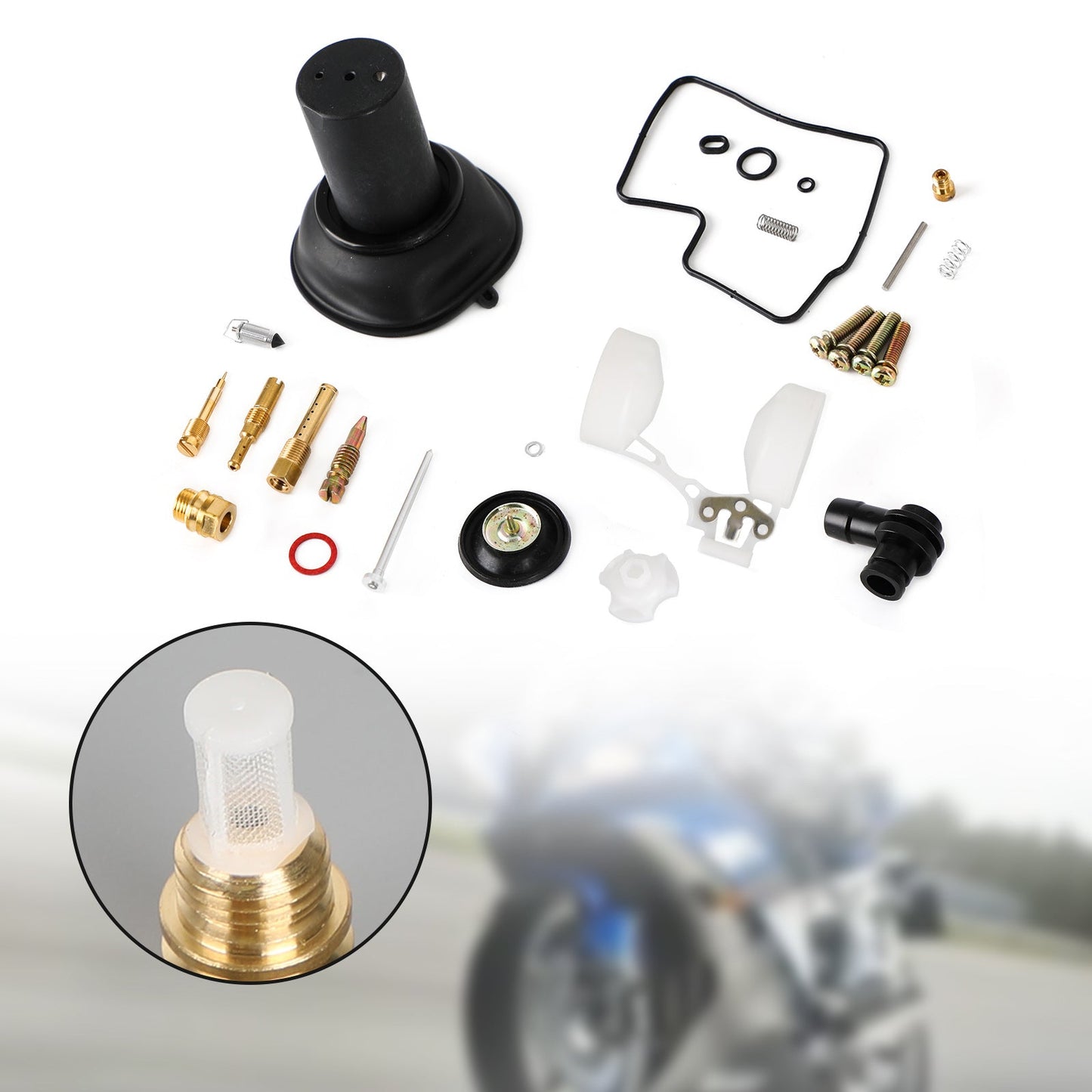 Carburatore Carb Rebuild Kit Con stantuffo e galleggiante adatto per Honda VLX400 Steed 400 Generico