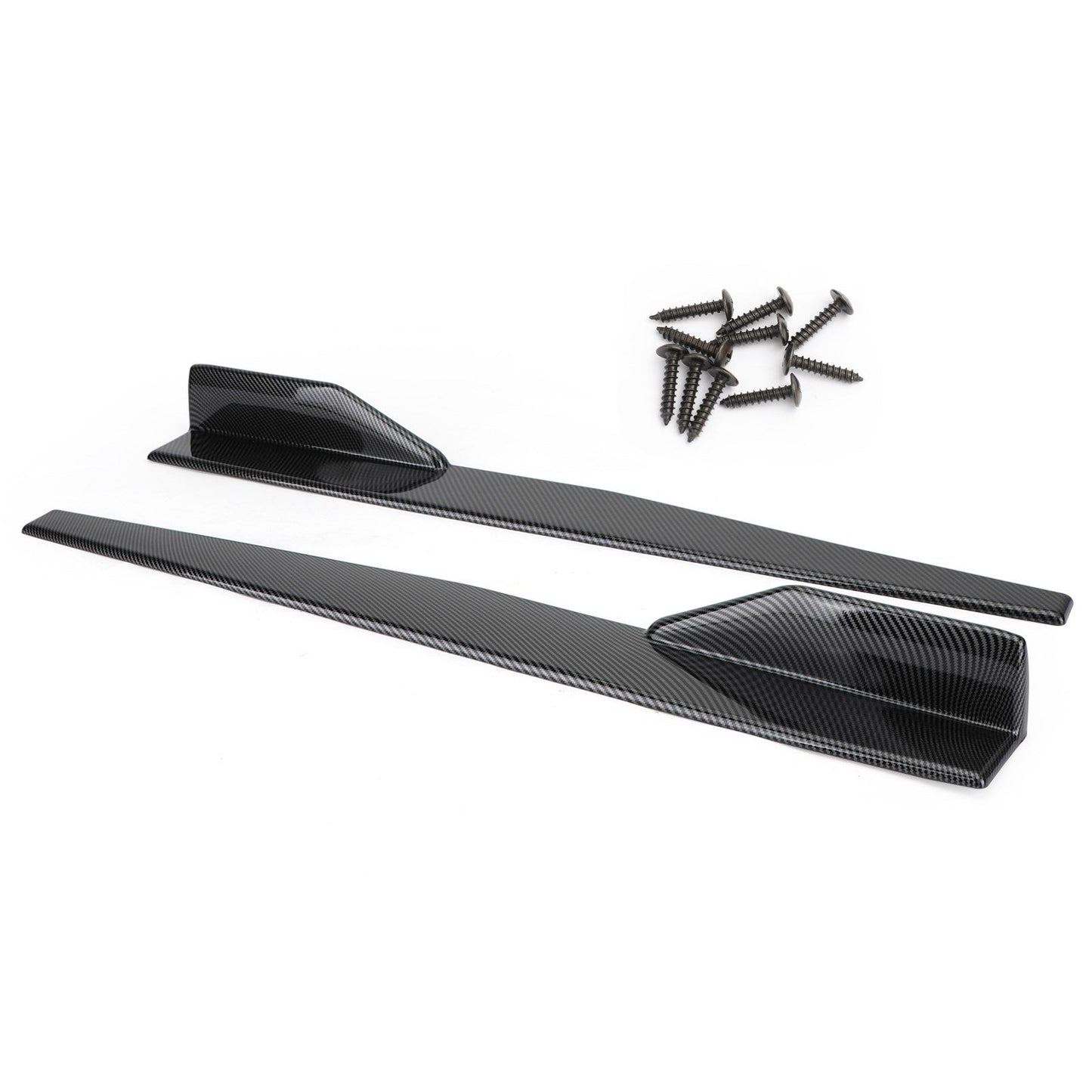 Coppia 45 cm auto minigonne laterali in fibra di carbonio divisori a bilanciere diffusore Winglet Wings generico