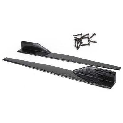 Coppia 45 cm auto minigonne laterali in fibra di carbonio divisori a bilanciere diffusore Winglet Wings generico