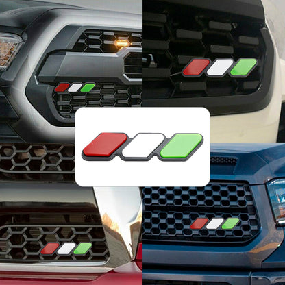 Accessori per auto con emblema distintivo per griglia tricolore per Toyota Tacoma TRD Tundra RAV4