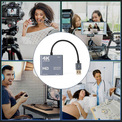 4K 1080p 60fps HD a USB 3.0 Video Capture Card Game Live Recorder Plug and Play