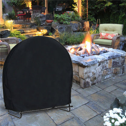 Log Hoop Rack Cover Chiusura impermeabile resistente alle intemperie per porta legna da ardere rotondo