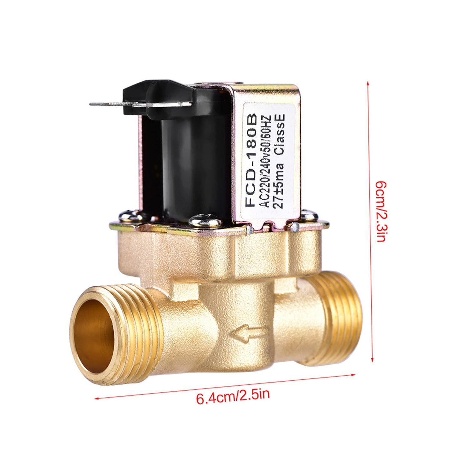 Elettrovalvola elettrica normalmente chiusa 1/2" AC 220V per scaldabagno solare