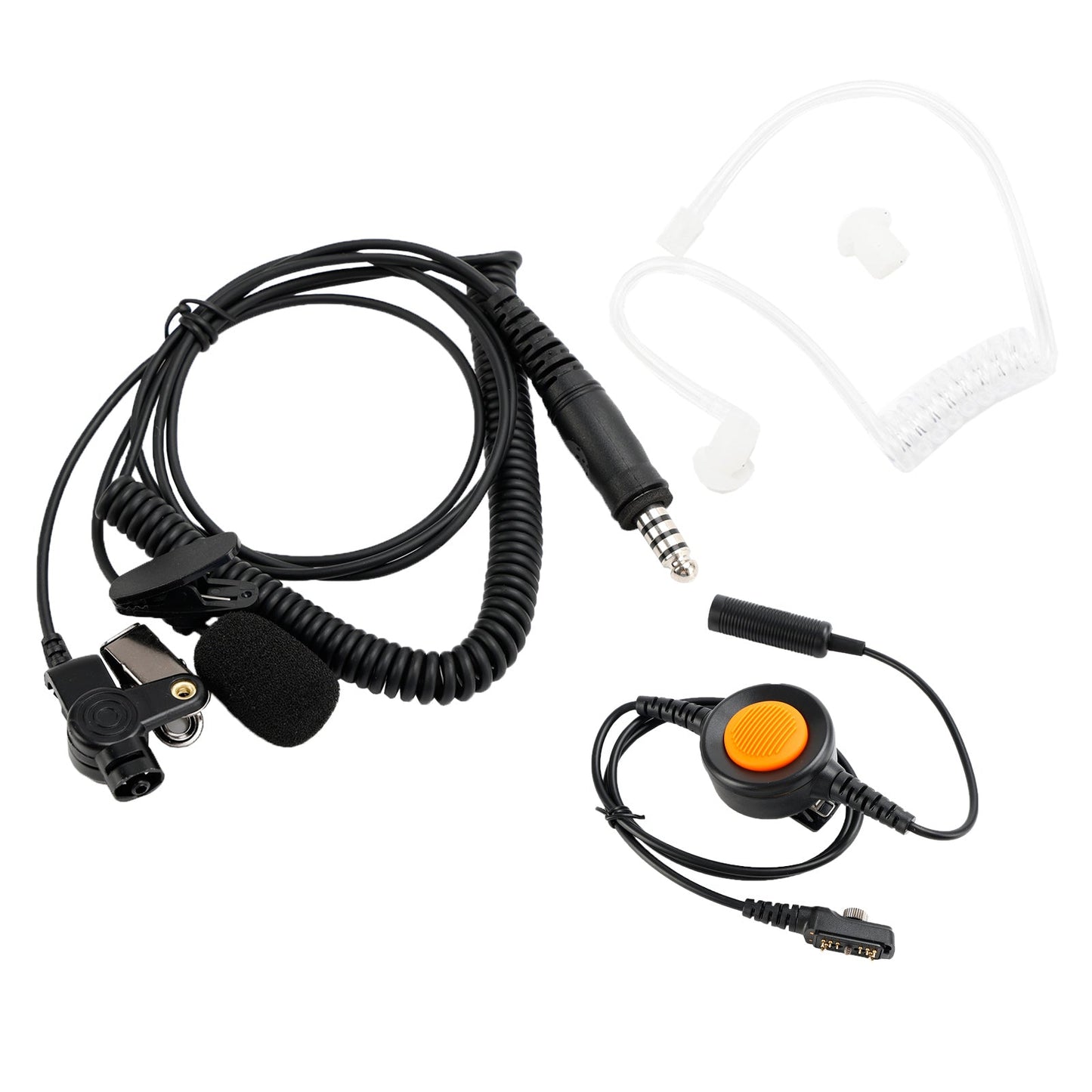 7.1-A3 Transparent Air Tube Headset w Mic per Hytera PD780/700/788/782 PT580H