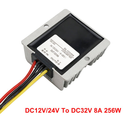 Regolatore convertitore DC/DC impermeabile 12V/24V Step Up fino a 32V 8A 256W