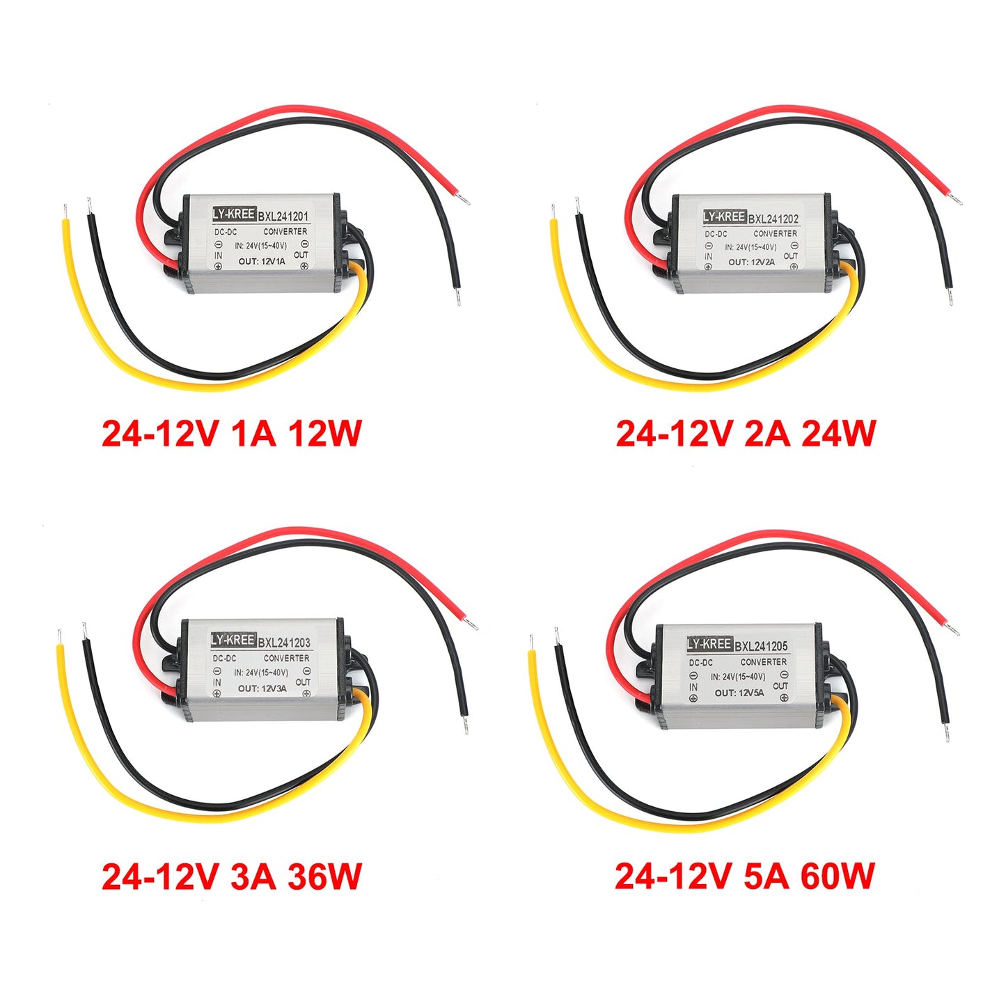 Convertitore DC Buck da 24V a 12V 1/2/3/5A Modulo di alimentazione impermeabile