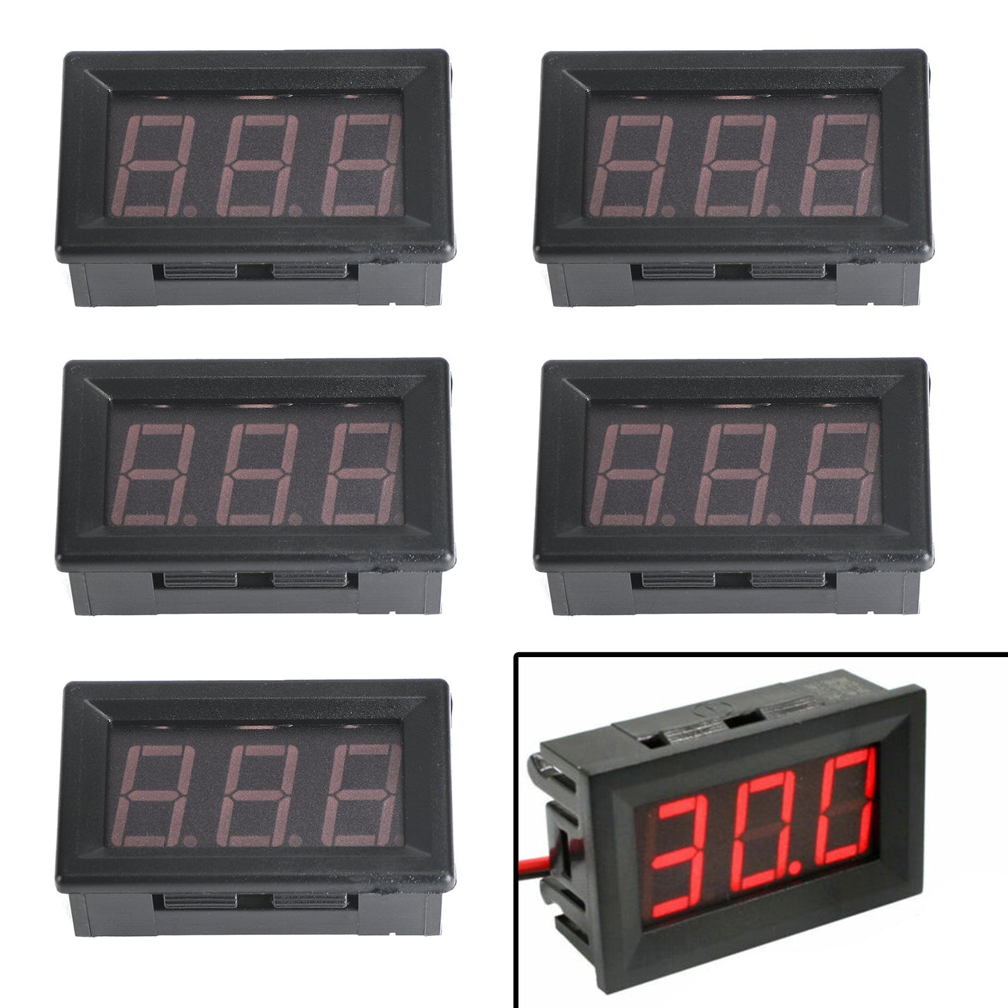 5Pcs Dc5-120V 0.56" 2 fili Led pannello display digitale voltmetro volt tester
