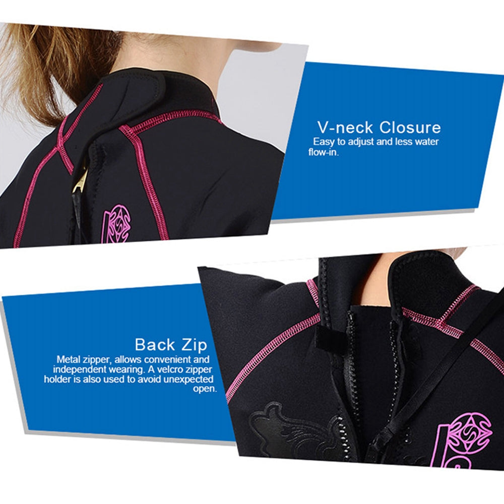 Muta da sub in neoprene da donna 3MM Muta da sub da surf Completo da snorkeling per lo snorkeling Triathlon