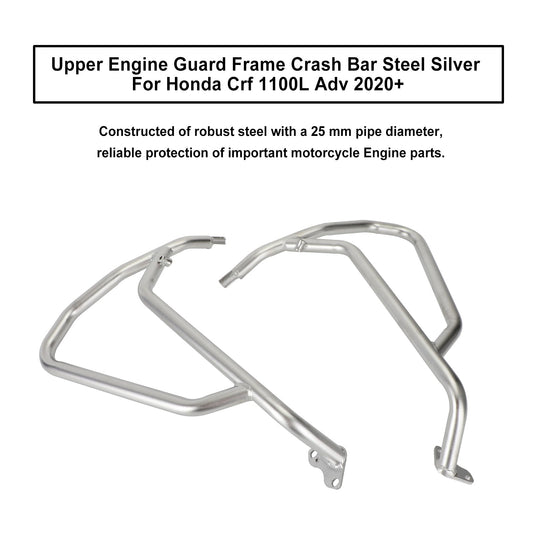 Motore Proteggi Protezione Telaio Superiore Crash Bar Argento Per Honda Crf1100L Adv 20+ 22 Generico