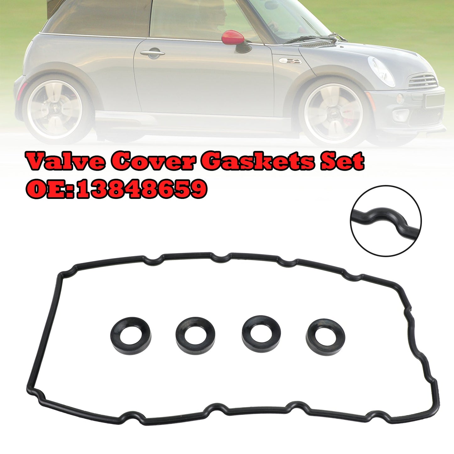 Set guarnizioni coperchio valvole 13848659 per Mini Cooper 2002-2008