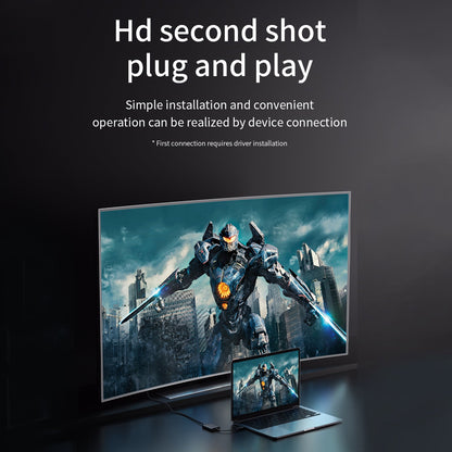 Adattatore da tipo C/USB3.0 a doppio HDMI per hub Apple M1 M2 Mac Windows tipo C/USB3.0