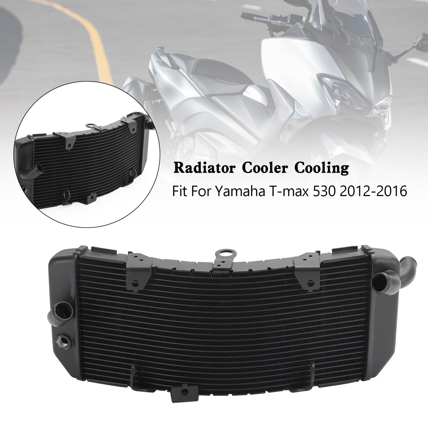 Radiatore di raffreddamento in alluminio Yamaha TMAX530 T-max 530 2012-2016 Fedex Express