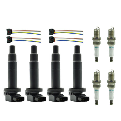 2000-2005 Toyota Echo 1.5L L4 4X Bobina di accensione + Candela + Connettore UF316 90919-02240 9008019021 Fedex Express