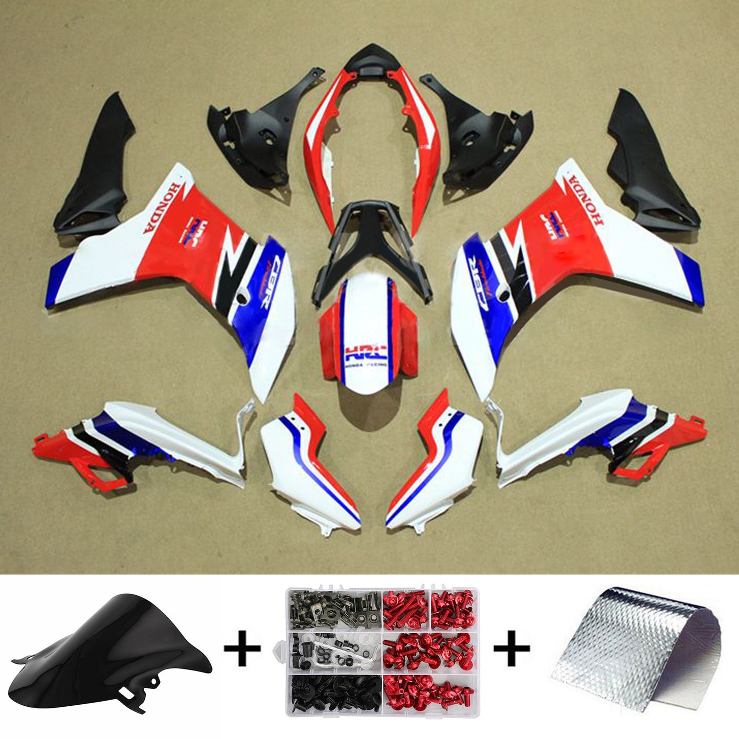 Amotopart Honda CBR600F 2011-2013 Kit carena Carrozzeria Plastica ABS