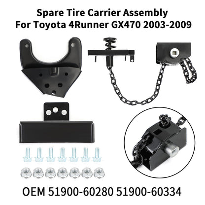 2003-2009 Toyota 4Runner Lexus GX470 Gruppo portante ruota di scorta 51900-60280 51900-60334 Fedex Express