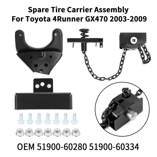 2003-2009 Toyota 4Runner Lexus GX470 Gruppo portante ruota di scorta 51900-60280 51900-60334 Fedex Express