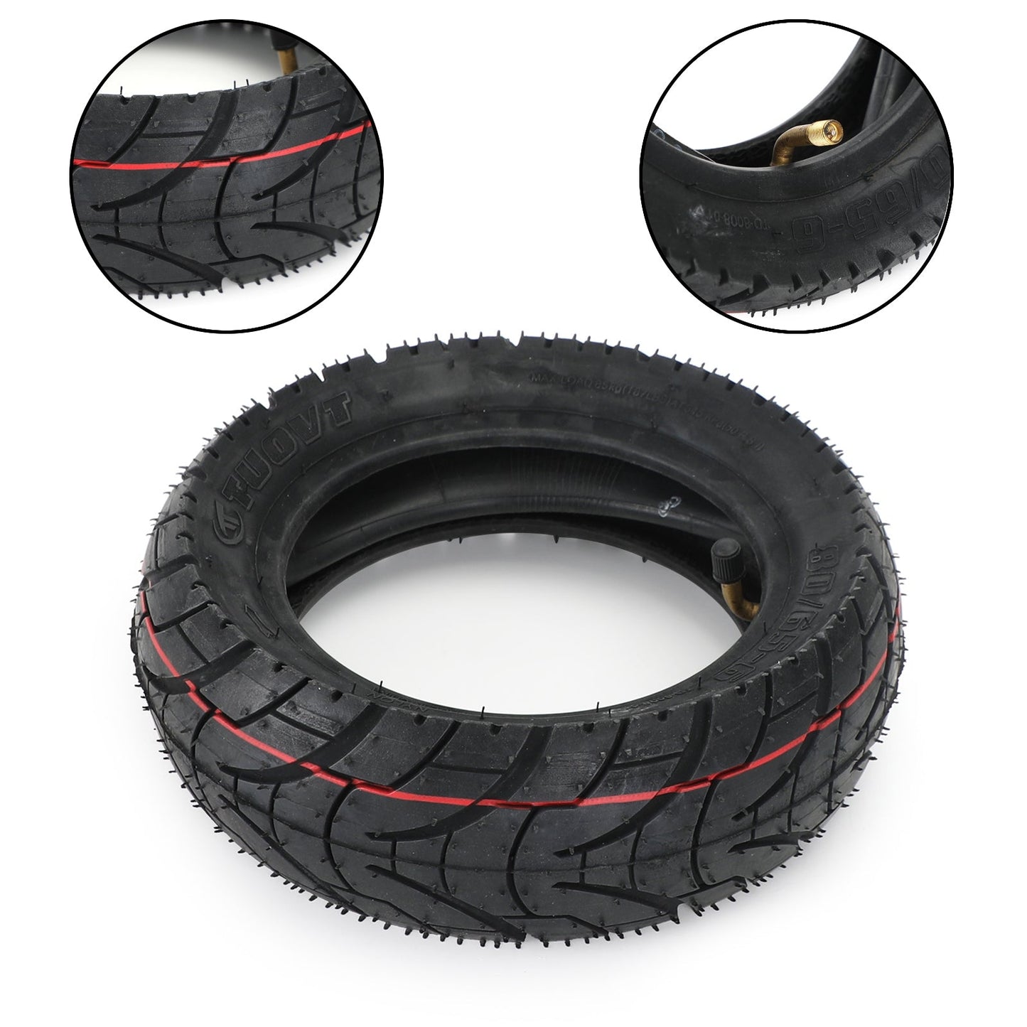 10 "scooter elettrico 10x3.0 80/65-6 pneumatico + camera d'aria Per Zero Dualtron KuGoo M4
