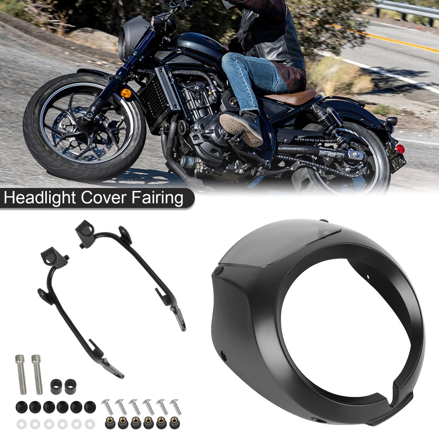 Cupolino Parabrezza Copertura Parabrezza per Honda Rebel CMX 1100 CM1100 2021 Generico