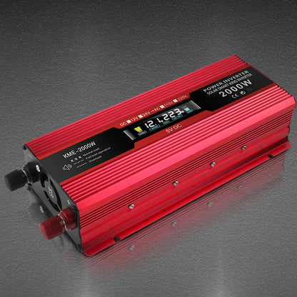 Convertitore di alimentazione per auto Convertitore DC 12V a AC 220V LCD 2000W Display LED trasformatore