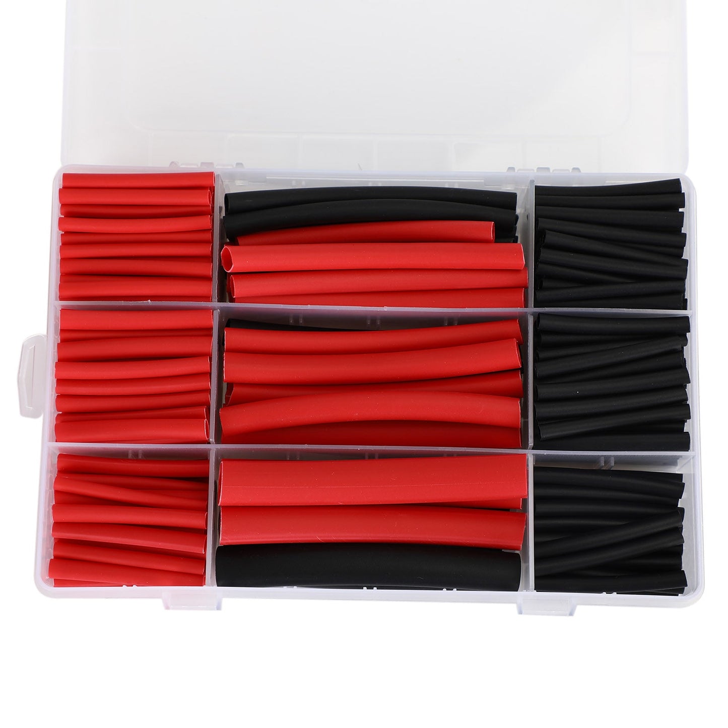 Kit di tubi termorestringenti da 300 pezzi Kit di rivestimento adesivo a doppia parete rapporto 3: 1 nero rosso