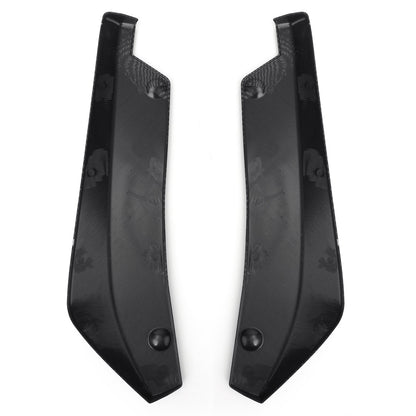 2PCS Car Rear Bumper Fin Canard Splitter Diffusore Valence Spoiler Lip Carbon Fiber Look Generico