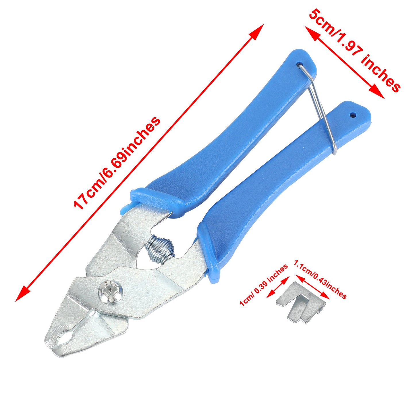 Clip per gabbia metallica da 300 pezzi con pinza per riparazione gabbia per coniglio in metallo da 1 pezzo