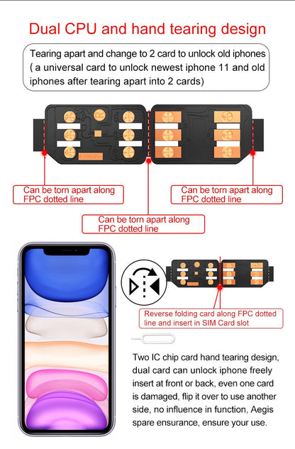 Aggiorna la scheda di sblocco Nano RSIM-15 per iPhone 13 Pro X XS Max 8 iOS 14.7