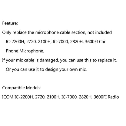 Mic Microfono Cavo di Linea Per HM-152 ICOM Radio IC-2200H 2720 IC-7000 2820H