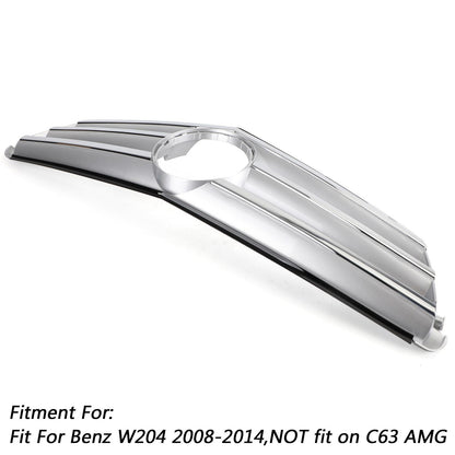 Griglia paraurti anteriore Fit Benz Classe C W204 W/LED Emblem C300/C350 2008-2014 Chrome Generico