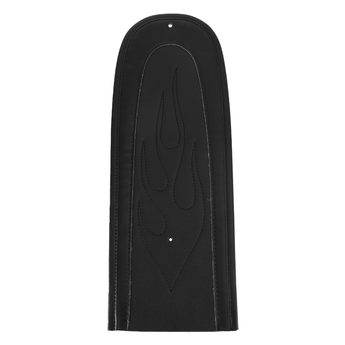 Bavaglino parafango per sedile posteriore in pelle PU con cuciture a fiamma nera adatto per Dyna Super Glide Generico