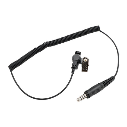 Per Hytera PD415 PD500 PD565 6Pin U94 PTT 7.1-A3 Cuffia a tubo singolo trasparente