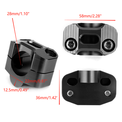 Le migliori offerte per Areyourshop Riser per manubrio moto in alluminio CNC 22-28mm